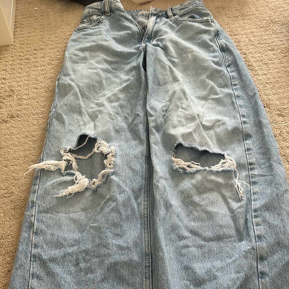 garage jeans with rips